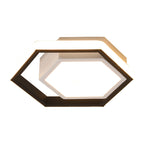 Modern Minimalist Geometric Hexagonal Ring LED Flush Mount Ceiling Light