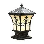 Modern Vintage Waterproof Patio Solar Outdoor Column Head Light Lumendat