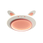 Lumendat Modern Simplicity Kids Iron Acrylic Rabbit Round LED Flush Mount Ceiling Light For Bedroom Lumendat