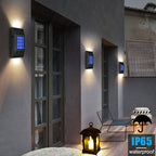 Simple Solar Waterproof Up and Down Lighted LED Wall Sconce Lamp Lumendat