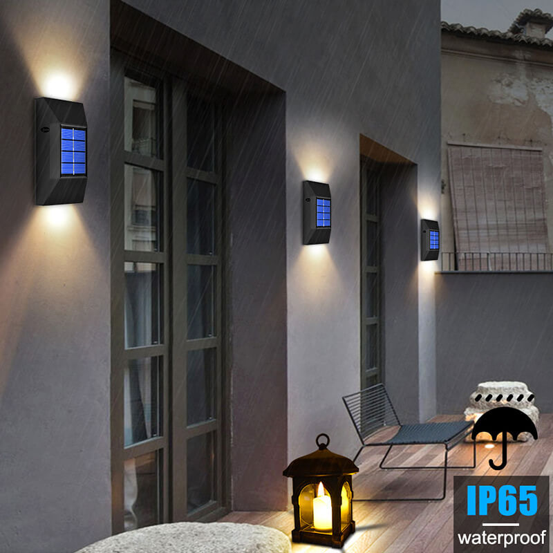 Simple Solar Waterproof Up and Down Lighted LED Wall Sconce Lamp Lumendat