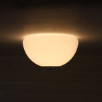 Nordic Minimalist Iron Round Glass Shade 4-light Flush Mount Ceiling Light