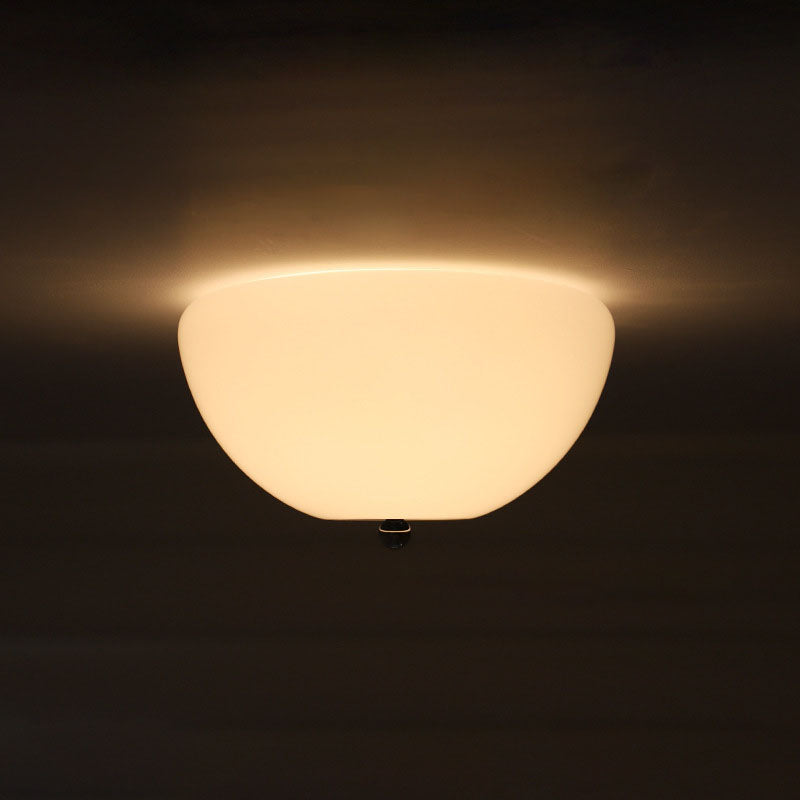 Nordic Minimalist Iron Round Glass Shade 4-light Flush Mount Ceiling Light