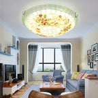 Tiffany Creative Mosaic Shells 1-light Flush Mount Ceiling Light BulbSquare