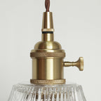 Contemporary Creative Floral Brass Glass 1-light Pendant Light for Living Room BulbSquare