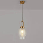 Nordic Light Luxury Oval Clear Glass 1-light Pendant Light BulbSquare
