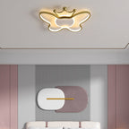 Lumendat Contemporary Nordic Kids Iron Aluminum Silica Acrylic Butterfly LED Flush Mount Ceiling Light For Bedroom Lumendat