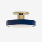 Contemporary Scandinavian Metal Acrylic Round LED Semi-flush Mount Ceiling Light for Hallway