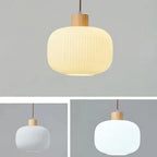 Japanese Minimalist Log Wood Strip Glass Jar 1/2/3 Light Island Light Chandelier Lumendat