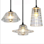 Modern Industrial Clear Glass Iron 1-light Pendant Light BulbSquare