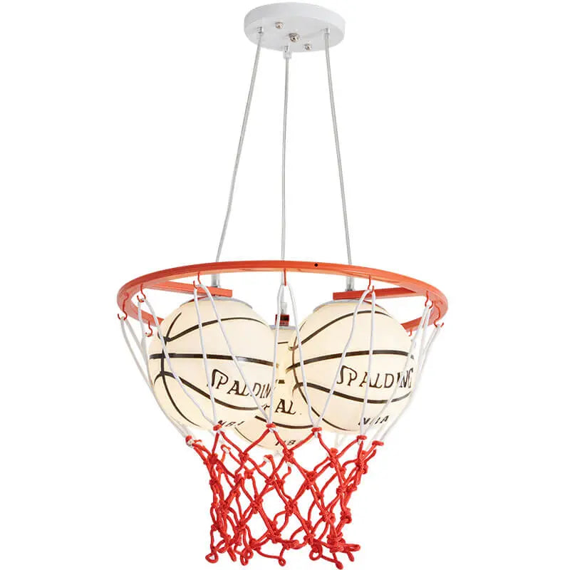 Creative Cartoon Basketball 3-light Kids Chandelier Lumendat