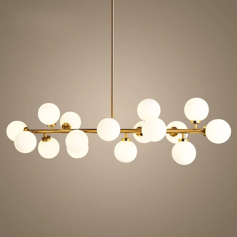 Nordic Light Luxury Magic Bean Glass Ball 16-light Island Light Chandelier