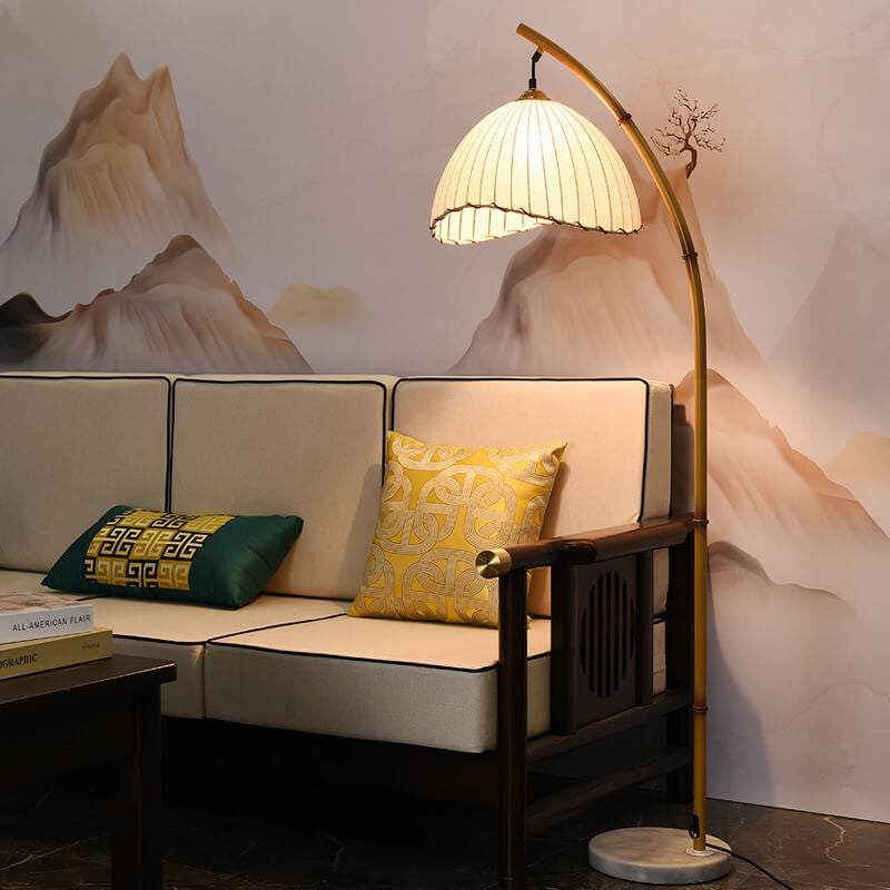 Retro Zen Simulation Bamboo Pole 1-Light Standing Floor Lamp Lumendat