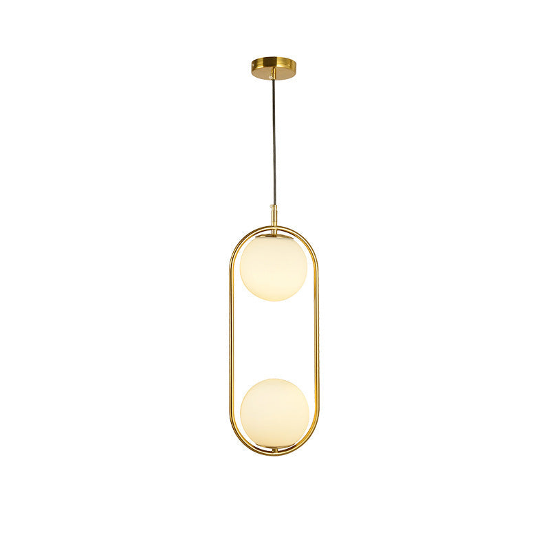Modern Light Luxury Minimalist Oval Glass Orb 1/2-Light Pendant Light