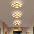 Nordic Simple Acrylic Square Circle Iron LED Flush Mount Ceiling Light BulbSquare