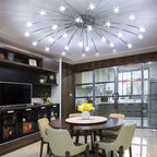 Contemporary Creative Full Of Star Iron 12/21/28 Light Flush Mount Ceiling Light For Living Room Lumendat