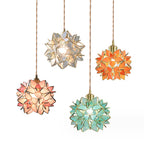 French Luxury Glass Gardenia Petal Ball 1-light Pendant Light BulbSquare