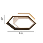 Modern Minimalist Geometric Hexagonal Ring LED Flush Mount Ceiling Light