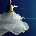 French Vintage Petal Glass 1-light LED Pendant Light Lumendat