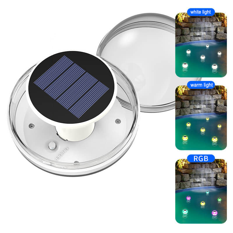 Modern Round Outdoor Waterproof Solar LED Water Drift Light Lumendat