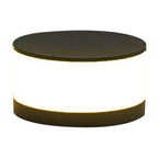 Modern Minimalist Solar Outdoor Round Column Post Head LED Waterproof Landscape Light for Garden Lumendat