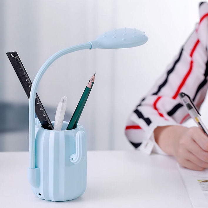 Lumendat Modern Children's Plastic Cactus Pencil Eye Protection USB LED Table Lamp Lumendat