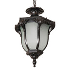 Traditional European Waterproof Aluminum Frame Glass Shade 1-light Pendant Light for Garden