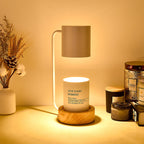 Japanese Minimalist Wood Timing Dimming 1-Light Melting Wax Table Lamp Lumendat