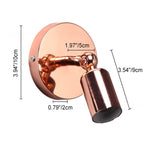 Contemporary Industrial Iron Round Exposed Bulb 1-Light Wall Sconce Lamp For Entryway