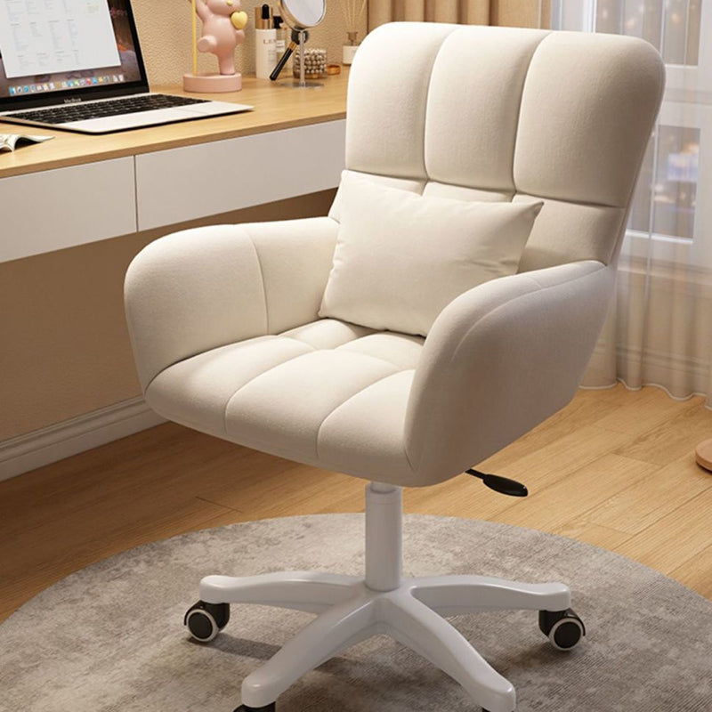 Modern Minimalist Square Back Velvet Cotton Nylon Desk Chair Backrest Armrest For Home Office DFM-F
