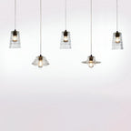Modern Industrial Clear Glass Iron 1-light Pendant Light BulbSquare