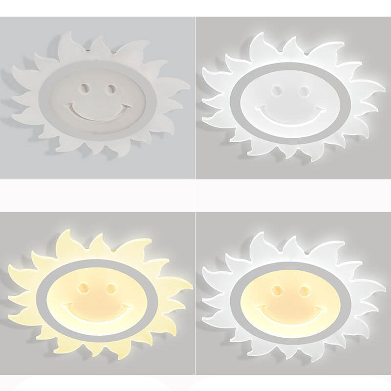 Creative Cartoon Smiley Sun LED Flush Mount Ceiling Light Lumendat