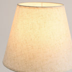 Nordic Vintage Pure Black White Iron Fabric 1-Light Table Lamp Lumendat