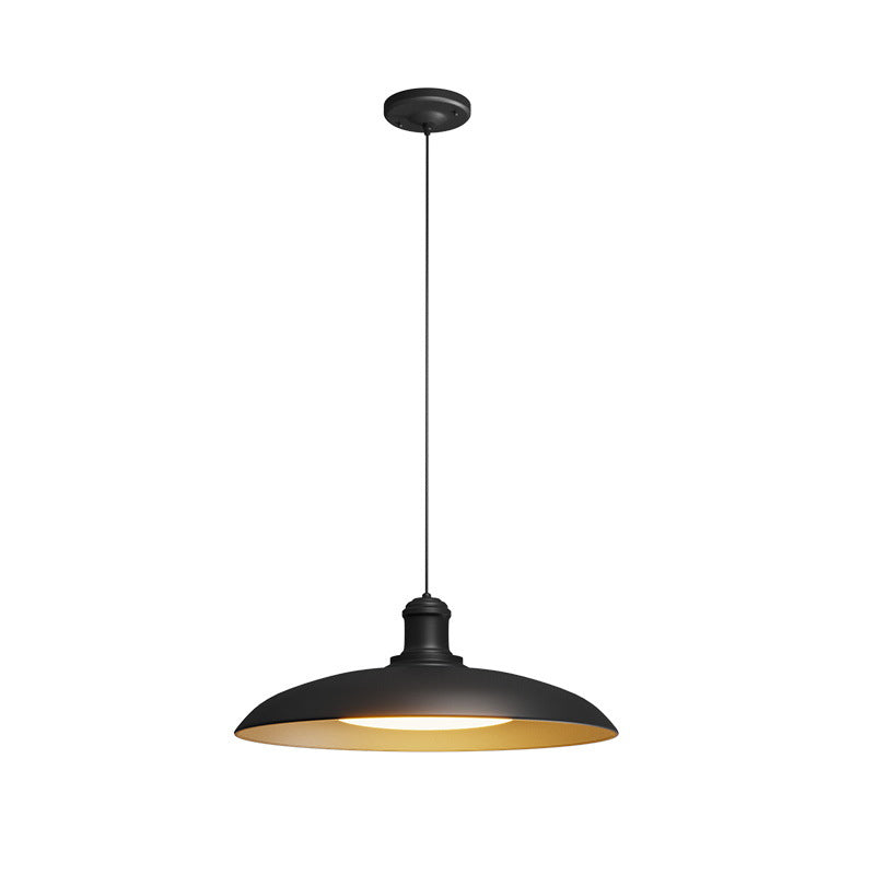 Contemporary Scandinavian Waterproof Carbonized Steel Round 1-light Pendant Light for Outdoor Patio BulbSquare
