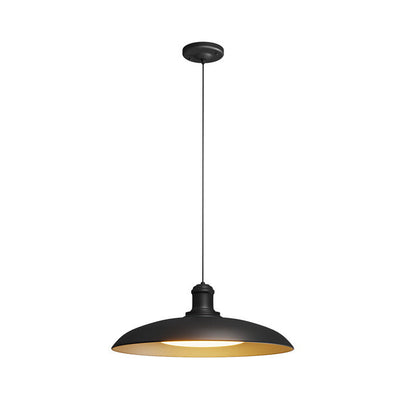 Contemporary Scandinavian Waterproof Carbonized Steel Round 1-light Pendant Light for Outdoor Patio