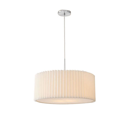 Nordic Minimalist Pleated PVC Fabric Drum Cone 1-Light Pendant Light