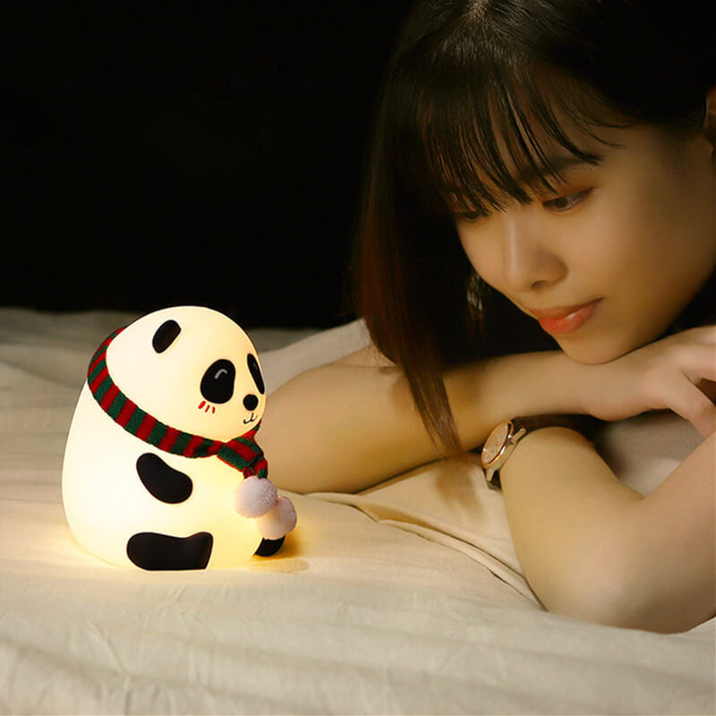 Lumendat Childlike Cartoon Mini Panda Silicone LED Night Light Table Lamp Lumendat