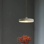 Modern Minimalist Aluminum Disc 1-light Pendant Light for Living Room BulbSquare