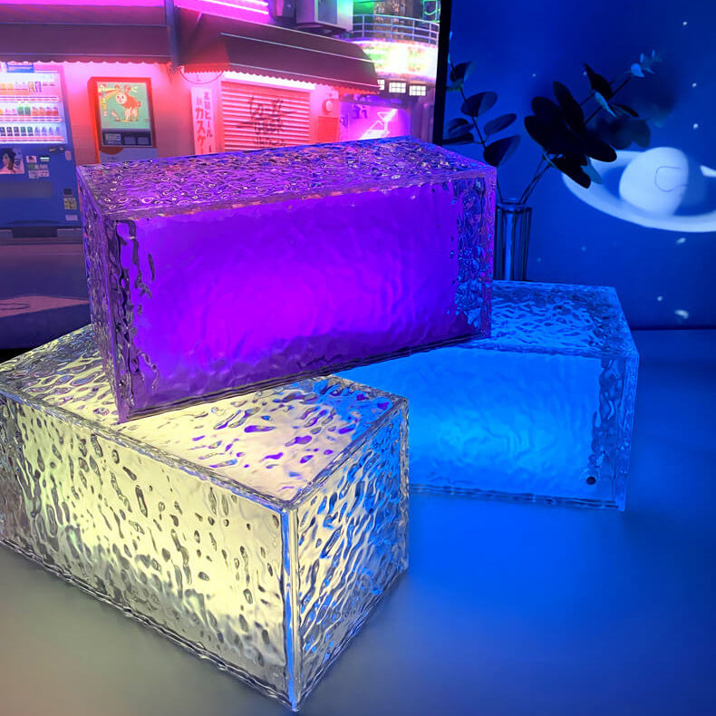 Creative Ice Cube Acrylic RGB LED Decorative Table Lamp Lumendat