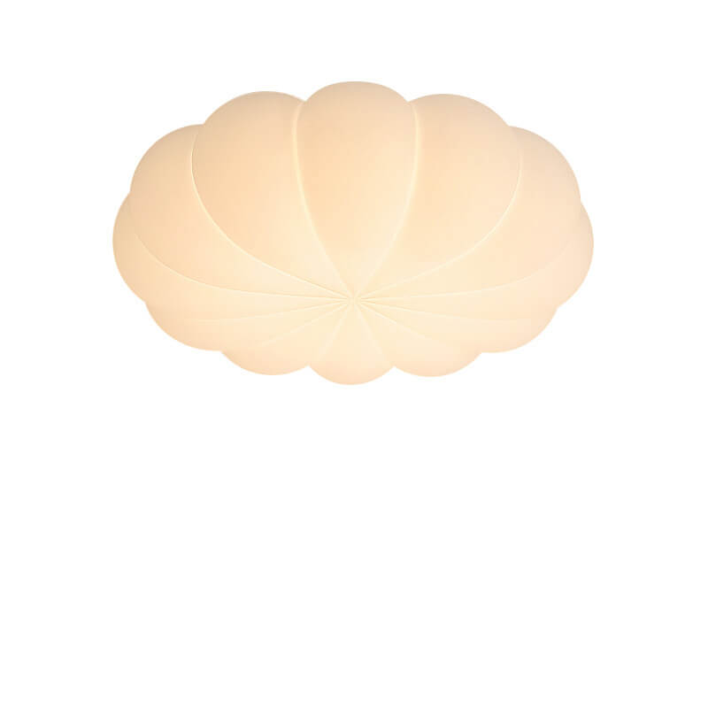 Contemporary Nordic Pe Shade Kid's Flowers LED Flush Mount Ceiling Light for Bedroom BulbSquare