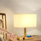 Modern Minimalist Rectangular Cloth Iron 1-Light Table Lamp For Living Room Lumendat