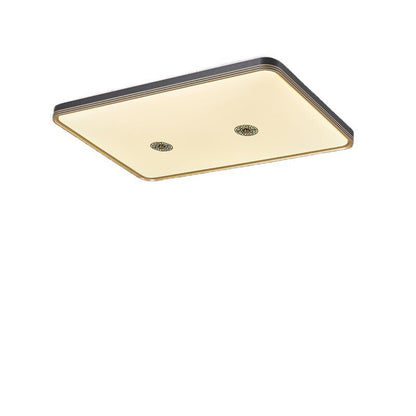 Traditional Chinese Square Geometric Acrylic LED Flush Mount Ceiling Light for Living Room