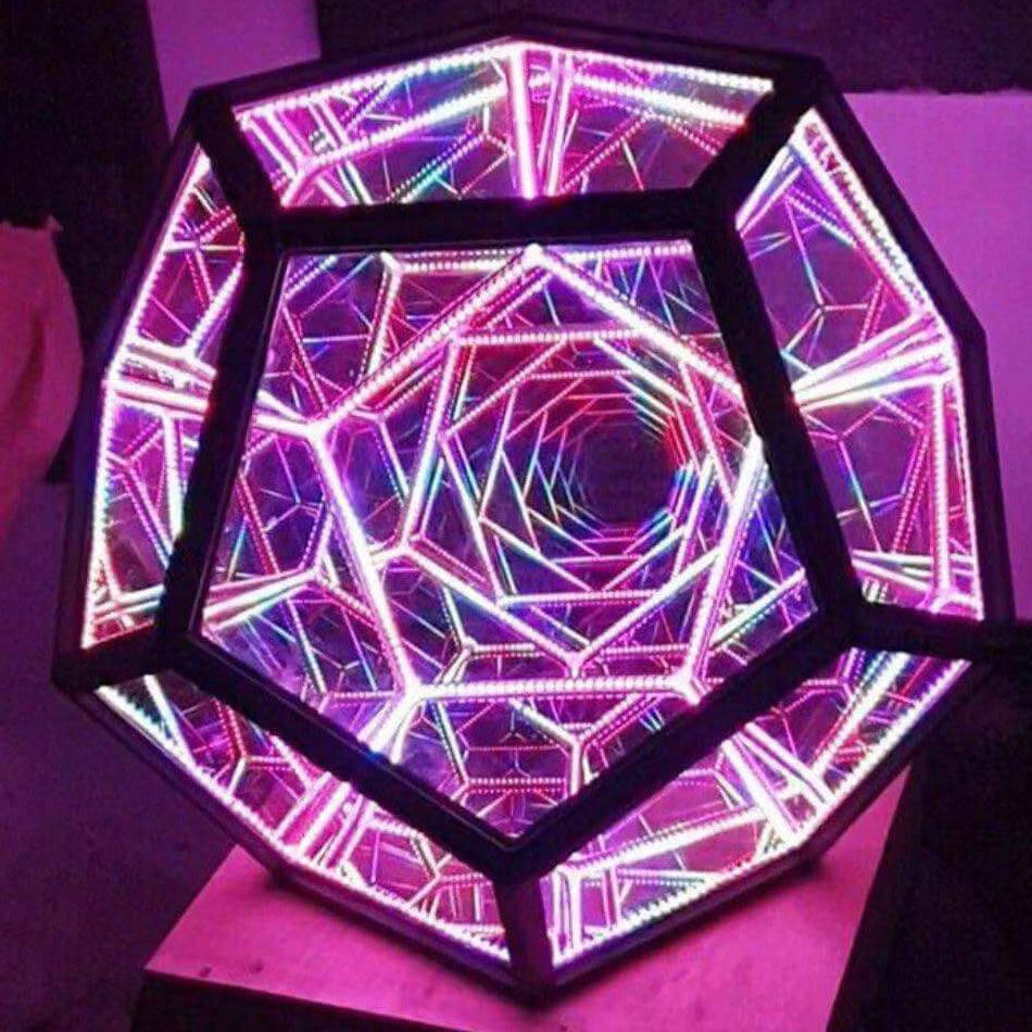 Infinity Dodecahedron LED Night Light Art Table Lamp Lumendat