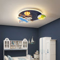 Lumendat Cartoon Creative Aircraft Space LED Kids Flush Mount Ceiling Light Lumendat