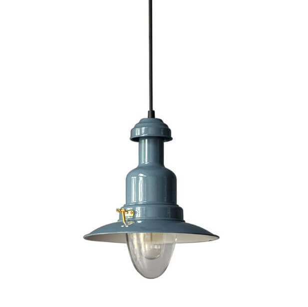 Scandinavian Industrial Iron Lacquered Round 1-light Pendant Light BulbSquare