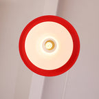 Traditional Vintage Round Cylinder Glass Iron 1-light Pendant Light for Living Room BulbSquare