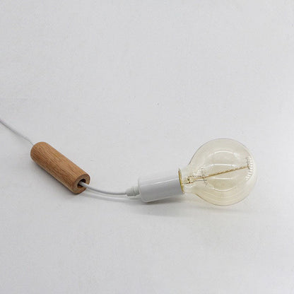 Nordic Minimalist Solid Wood Cylinder Top 1-light Pendant Light