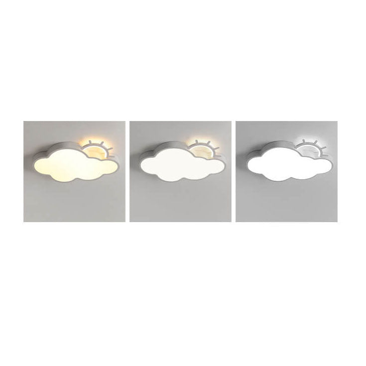 Lumendat Nordic Minimalist Cloudy Sun LED Kids Flush Mount Ceiling Light Lumendat