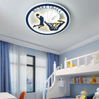 Lumendat Creative Simplicity NBA Basketball Acrylic LED Kids Flush Mount Ceiling Light Lumendat