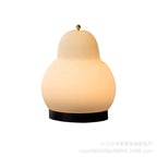 Traditional French Cream Pear Shape LED Rechargeable Touch Table Lamp For Bedroom Lumendat